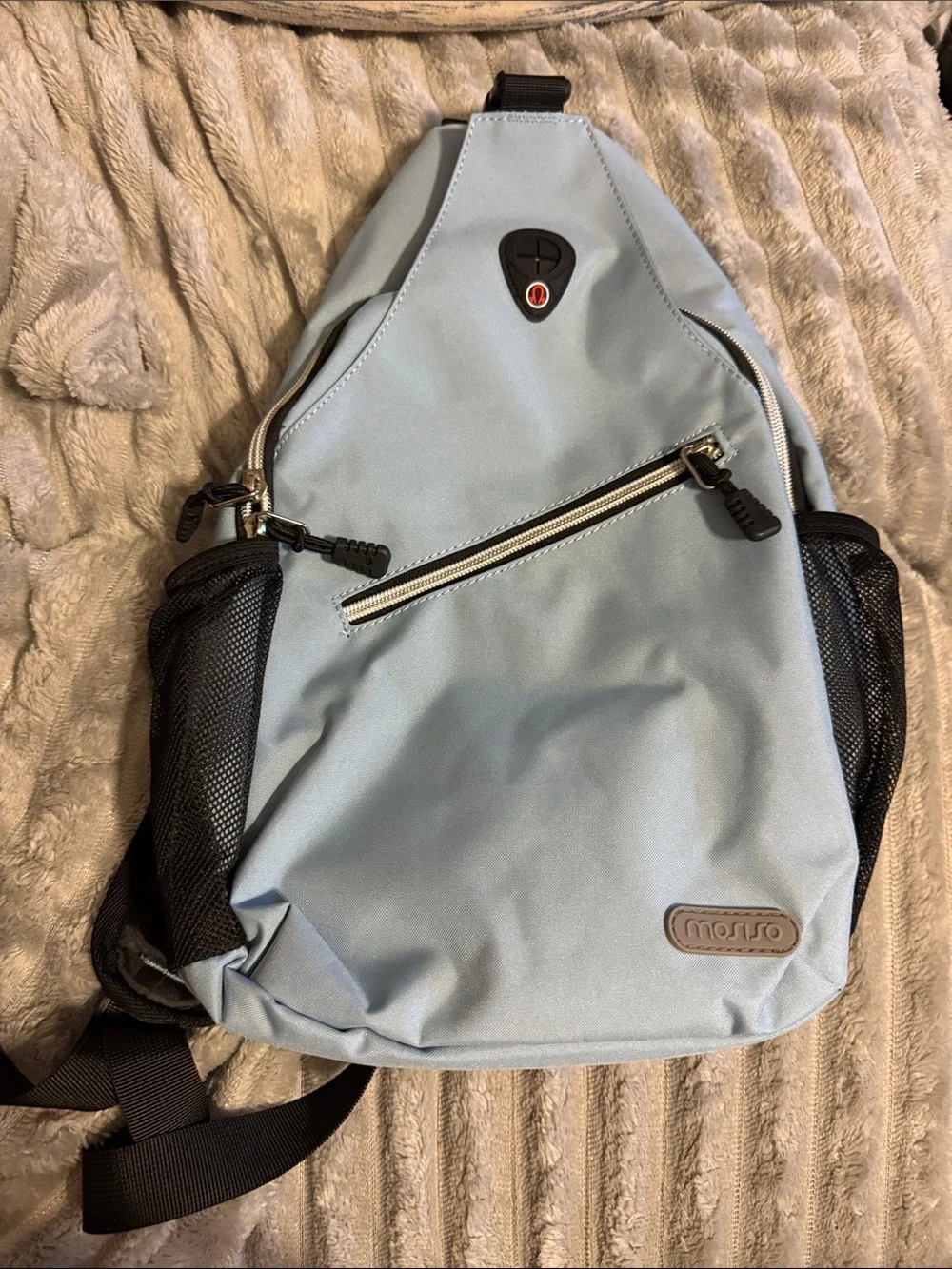 Men's Light Blue Messenger Sling Bag by Mosiso
